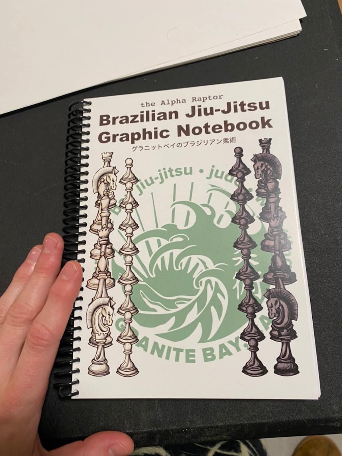 brazilian jiu-jitsu graphic notebook